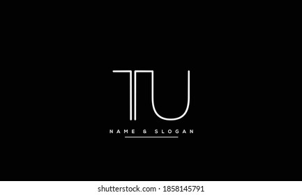 TU ,UT ,T ,U  Abstract letters logo monogram