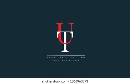 TU UT T U abstract vector logo monogram template