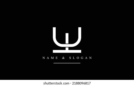 TU, UT, T, U abstract letters logo monogram