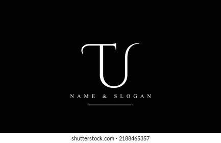 TU, UT, T, U abstract letters logo monogram