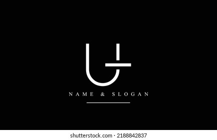 TU, UT, T, U abstract letters logo monogram