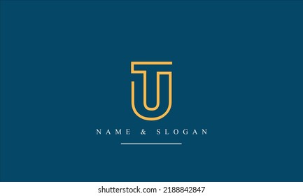 TU, UT, T, U abstract letters logo monogram