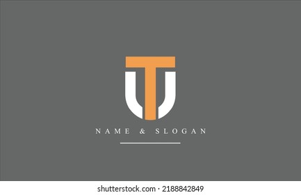 TU, UT, T, U abstract letters logo monogram