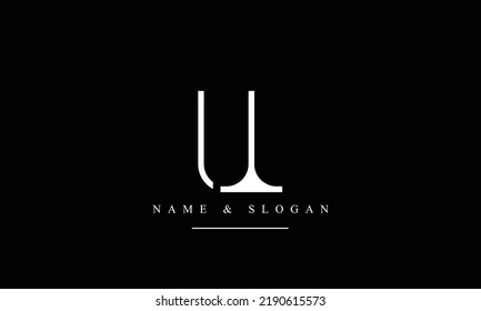 TU, UT, T, U abstract letters logo monogram