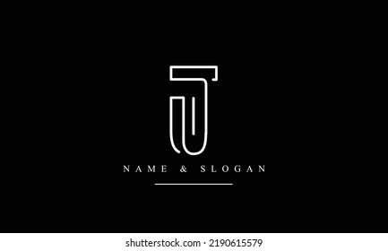 TU, UT, T, U abstract letters logo monogram