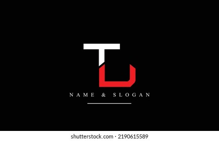 TU, UT, T, U abstract letters logo monogram