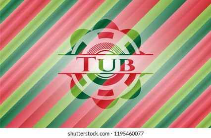 Tub christmas emblem background.