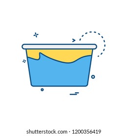 Tub icon design vector