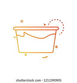 Tub icon design vector