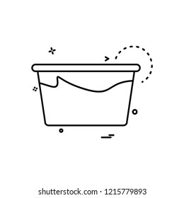 Tub icon design vector