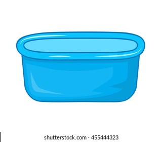 tub isolated illustration on white background