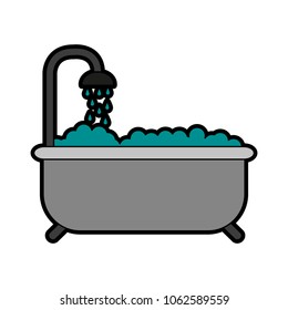 Tub with shower isolated