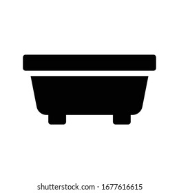 tub vector glyph flat icon 