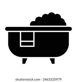 Tub Vector Line icon Design