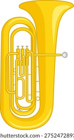 The tuba icon isolated on white background