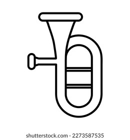 Tuba Icon. Line Art Style Design vector illustration..eps