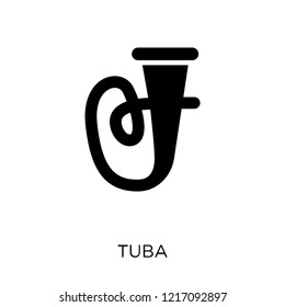 Tuba icon. Tuba symbol design from Music collection. Simple element vector illustration on white background.