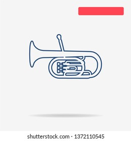 Tuba icon. Vector concept illustration for design.