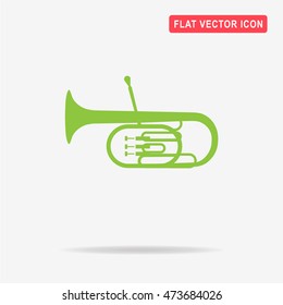 Tuba icon. Vector concept illustration for design.