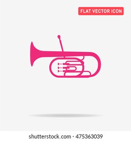 Tuba icon. Vector concept illustration for design.