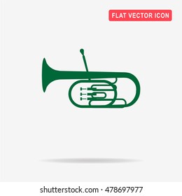 Tuba icon. Vector concept illustration for design.