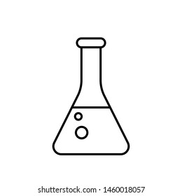 
Tuba with medicine. Laboratory equipment. Conducting experiments. Vector illustration