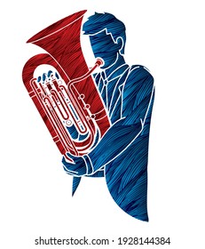 Tuba Musician Orchestra Instrument Graphic Vector