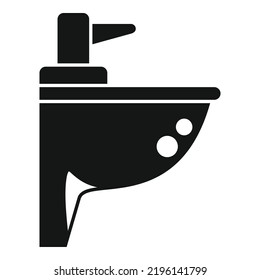 Tube basin icon simple vector. Water pipe. Sanitary toilet