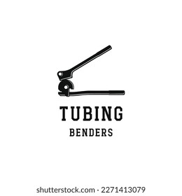 Tube bender tool simple logo vector icon illustration. Isolated object on background