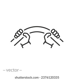 Gymnastics bar icon isometric style Royalty Free Vector