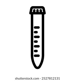 tube with cap plastic package line icon vector. tube with cap plastic package sign. isolated contour symbol black illustration