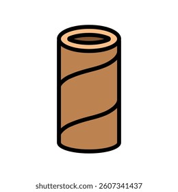 tube cardboard packaging color icon vector. tube cardboard packaging sign. isolated symbol illustration