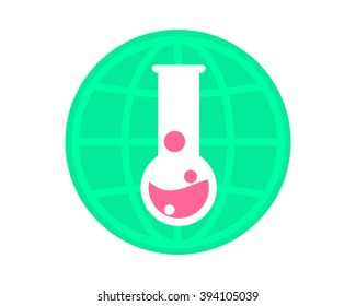 tube chemical chemist erlenmeyer flask scientist image vector