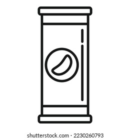 Tube chips pack icon outline vector. Granola food. Energy protein