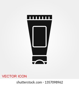 Tube container for cream icon vector sign symbol for design