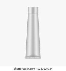 Tube container, vector mock-up. Beauty cosmetic product package, mockup.