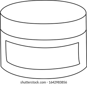 
tube for cosmetic in doodle style, vector, for thematic design