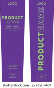 Tube Cosmetic Skincare Label Packaging Vector Design