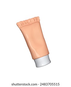 Tube of cream 3d icon. Tube isolated vector 3d illustration.