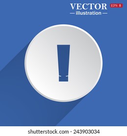 tube for cream or another cosmetic remedy , white circle on a blue background with shadow. Vector illustration, EPS 8