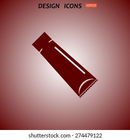 tube for cream or another cosmetic remedy. icon. vector design