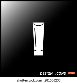 tube for cream or another cosmetic remedy. icon. vector design