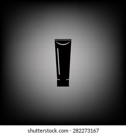 tube for cream or another cosmetic remedy. icon. vector design