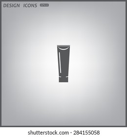 tube for cream or another cosmetic remedy. icon. vector design