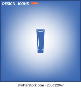 tube for cream or another cosmetic remedy. icon. vector design