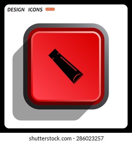 tube for cream or another cosmetic remedy. icon. vector design