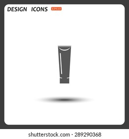 tube for cream or another cosmetic remedy. icon. vector design