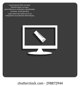 tube for cream or another cosmetic remedy. icon. vector design