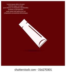 tube for cream or another cosmetic remedy. icon. vector design