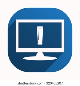 tube for cream or another cosmetic remedy. icon. vector design